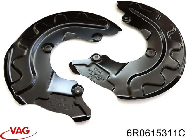 Щиток тормозного диска переднего левого 6R0615311C VAG