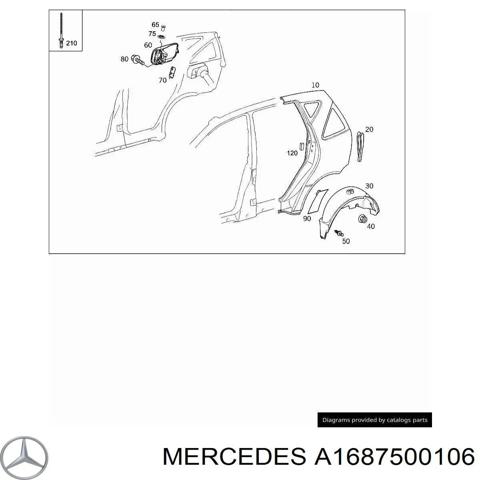 Лючок топливного бака A1687500106 MERCEDES