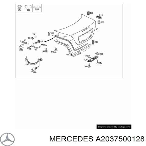 Петля багажника A2037500128 MERCEDES