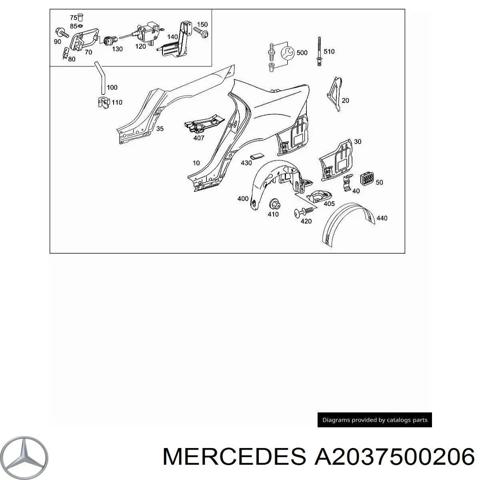 Лючок топливного бака A2037500206 MERCEDES