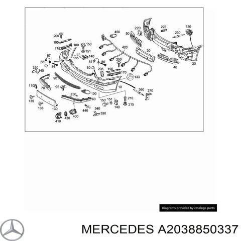Абсорбер (наполнитель) бампера переднего A2038850337 MERCEDES