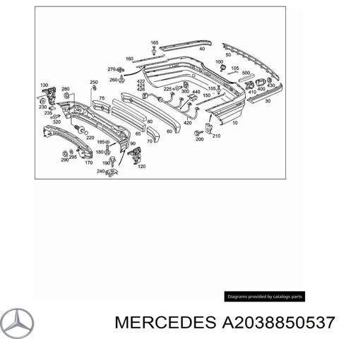 Наполнитель заднего бампера A2038850537 MERCEDES