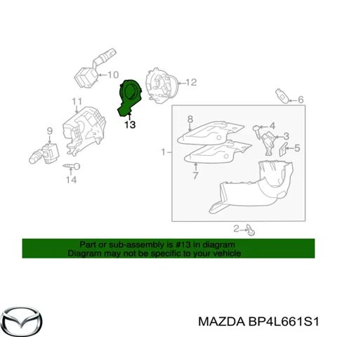 MAZDA BP4L661S1 Датчик угла поворота рулевого колеса в наличии Львов