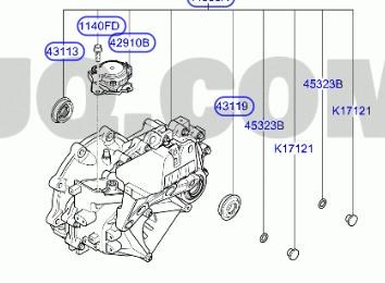 4450018EA0 HYUNDAI Передний редуктор купить в Украина