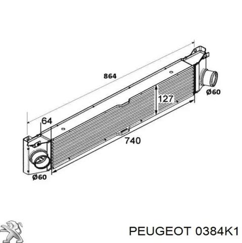 0384K1 PEUGEOT Интеркулер купить в Николаев