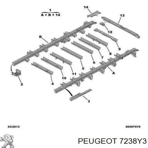 7238Y3 PEUGEOT Усилитель заднего бампера купить в Одесса