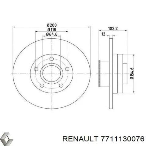 7711130076 RENAULT Тормозные диски купить в Ровно