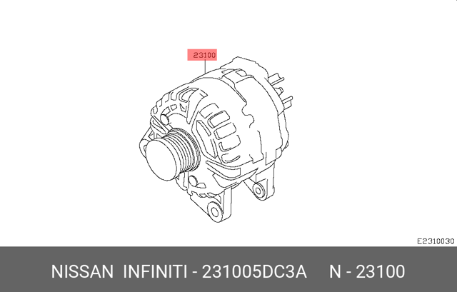 231005DC3A NISSAN Генератор купить в Львов