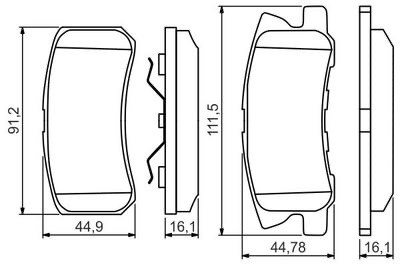 BOSCH 0986495357 Задние тормозные колодки в наличии Львов