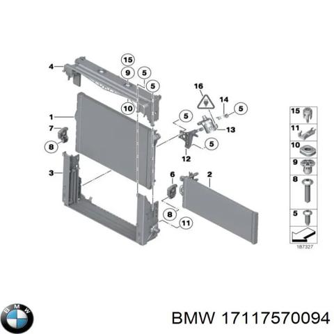 17117570094 BMW Радиатор охлаждения двигателя купить в Тернополь