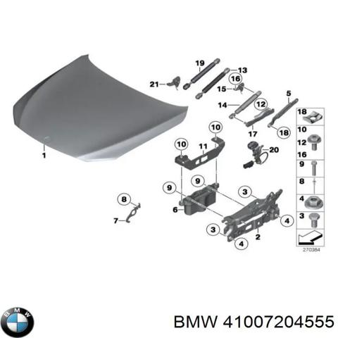 41007204555 BMW Петля капота левая купить в Харьков