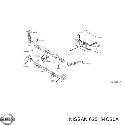 NISSAN 625134CB0A Левый верхний кронштейн радиатора в наличии Ужгород