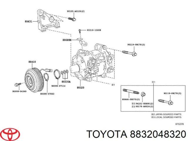 TOYOTA 8832048320 Компрессор кондиционера в наличии Запорожье