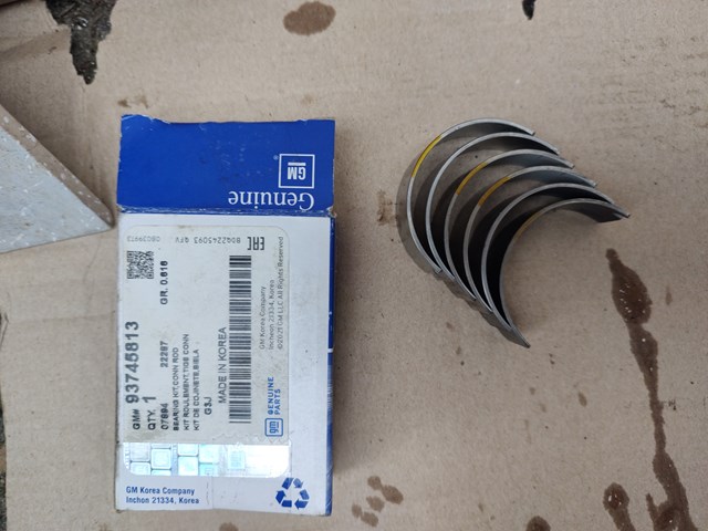 93745813 GM Вкладыши коленвала шатунные, комплект, стандарт (STD) купить в Тернополь