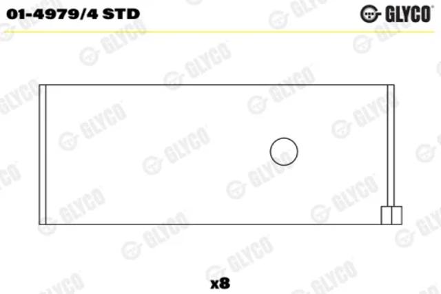 Комплект подшипников скольжения 0149794STD GLYCO