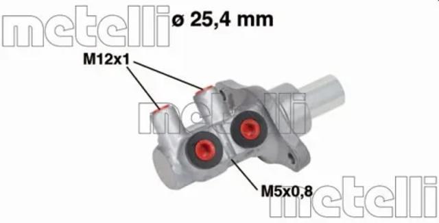 Цилиндр тормозной, главный 050571 METELLI