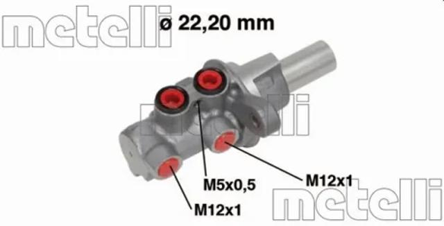 Цилиндр тормозной, главный 050686 METELLI