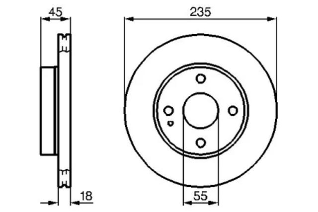 Ротор тормозной 0986478241 BOSCH