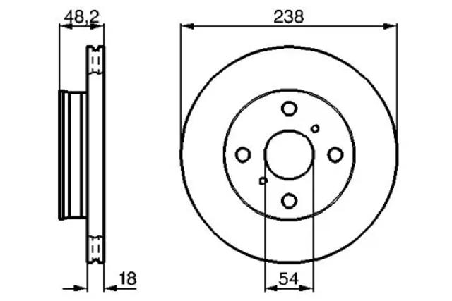 Диск тормозной передний 0986478385 BOSCH