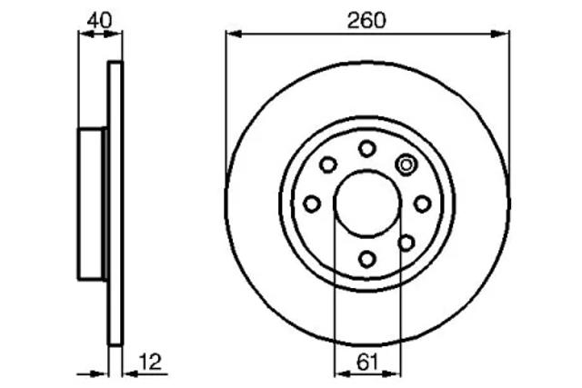 Передний тормозной диск 0986478386 BOSCH