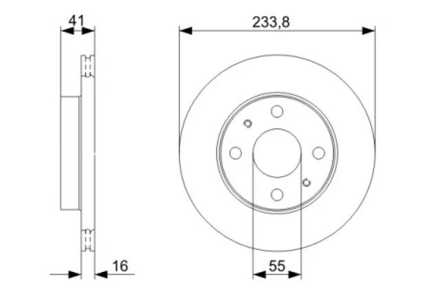 Передний тормозной диск 0986479352 BOSCH