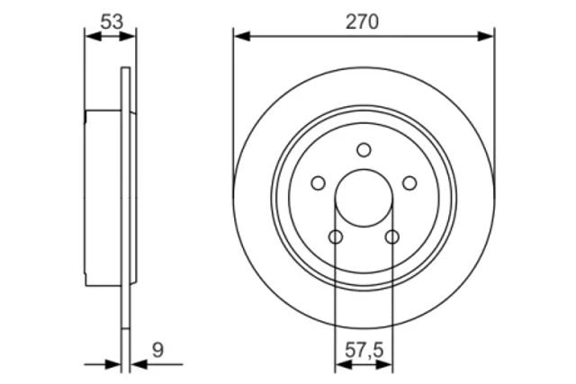 Тормозной диск 0986479A79 BOSCH