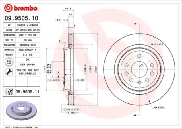 09950511 Brembo