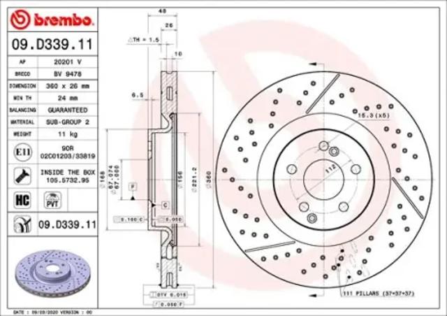 09D33911 Brembo