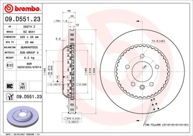 09D55123 Brembo