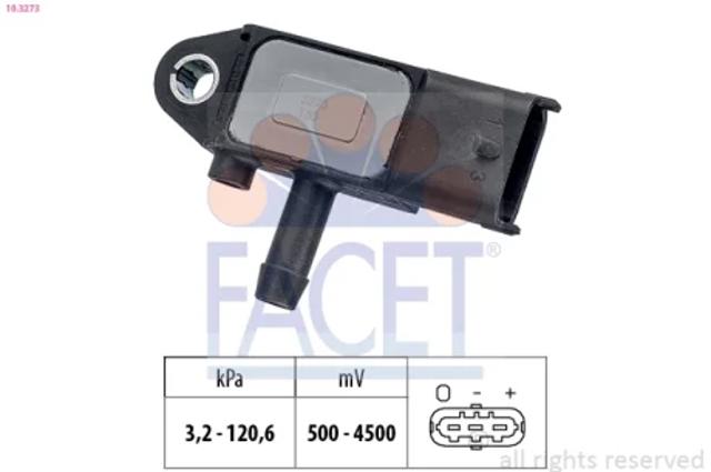Датчик давления выхлопных газов 103273 FACET