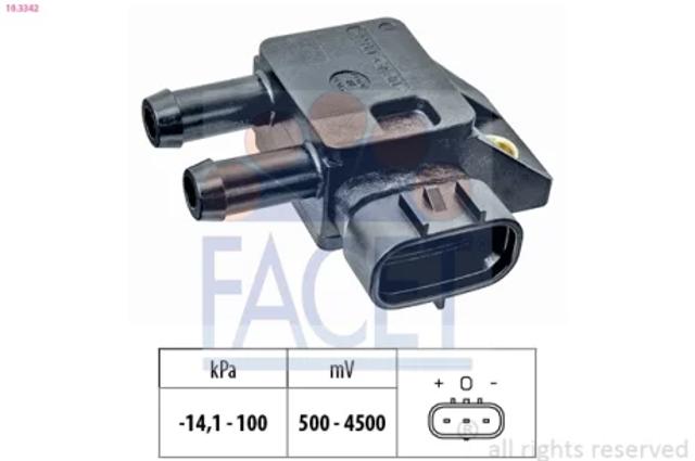 Датчик давления выхлопных газов 103342 FACET