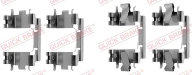 Комплект пружинок крепления передних дисковых колодок 1091257 QUICK BRAKE