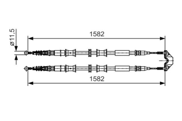Трос ручного тормоза задний правый/левый 1987482138 BOSCH