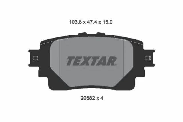 Задние колодки 2058201 TEXTAR