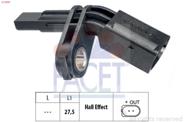 Датчик ABS передний левый 210007 FACET