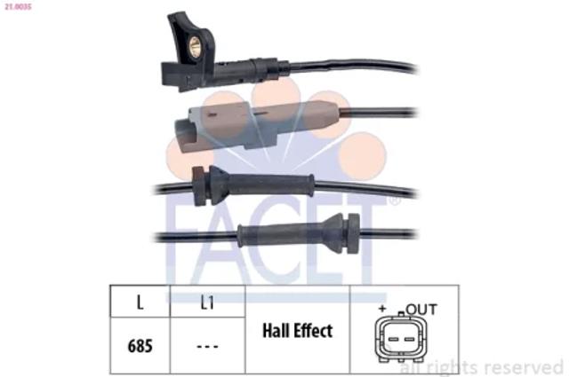 Передний датчик АБС 210035 FACET