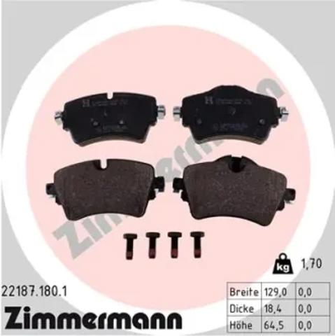 Передние тормозные колодки 221871801 ZIMMERMANN