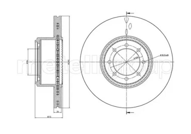Диск тормозной задний 230994C METELLI