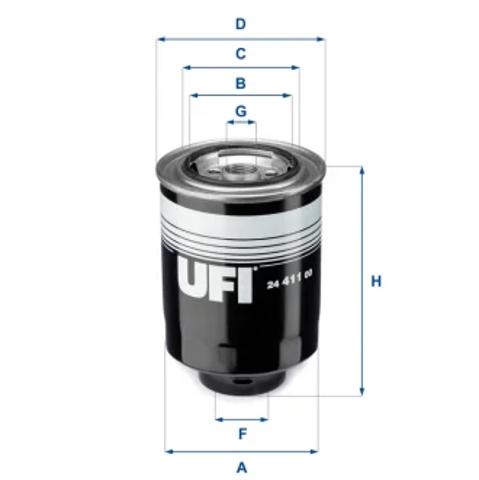 Фильтр тонкой очистки топлива 2441100 UFI