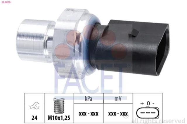 Клапан давления кондиционера 250026 FACET