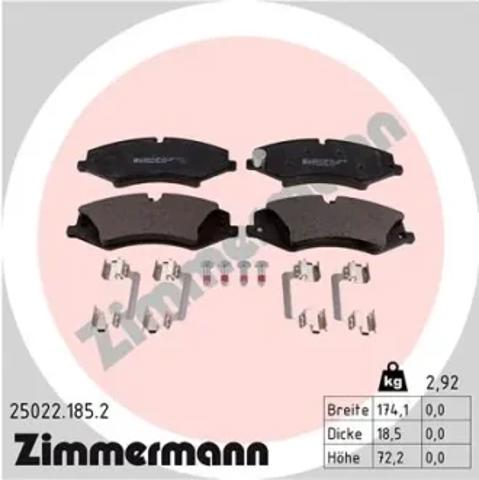 Тормозные колодки 250221852 ZIMMERMANN