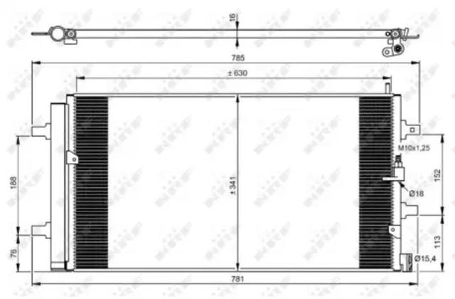 350069 NRF Радиатор кондиционера купить в Черновцы