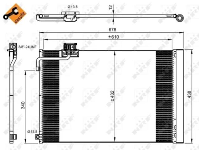 NRF 350214 Радиатор кондиционера в наличии Ирпень