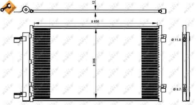 Радиатор системы охлаждения кондиционера 350339 NRF