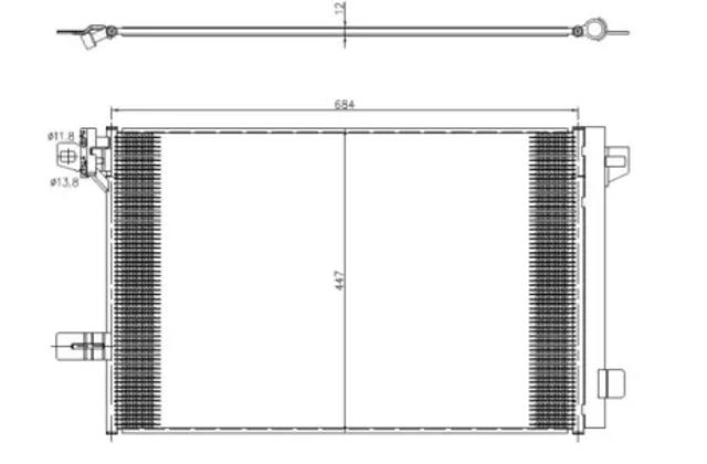 Радиатор системы охлаждения кондиционера 350369 NRF