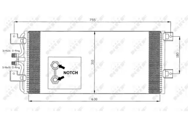 Конденсатор кондиционера 35140 NRF