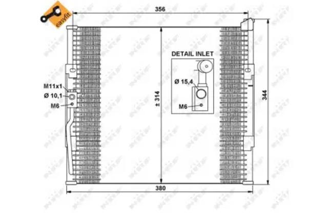 Трубопроводы и радиатор кондиционера 35146 NRF
