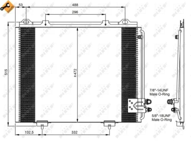 Радиатор кондиционера 35228 NRF