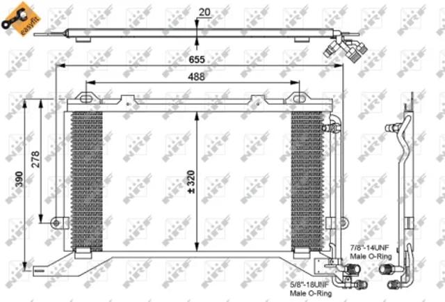 Конденсатор кондиционера 35240 NRF