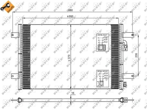 Конденсатор кондиционера 35249 NRF